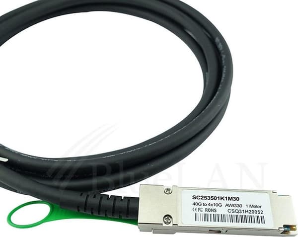 BlueOptics Q-4S-DAC-3M-MR-BL InfiniBand-kabel QSFP 4xSFP+ Orange (Q-4S-DAC-3M-MR-BL)