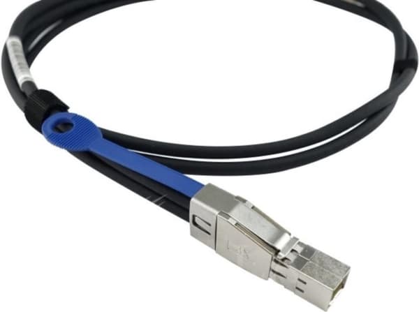 BlueOptics BL464801GN0.5M30-BL InfiniBand-kabel 0,5 m MiniSAS (SFF-8088) Svart - Silver (BL464801GN0.5M30-BL)
