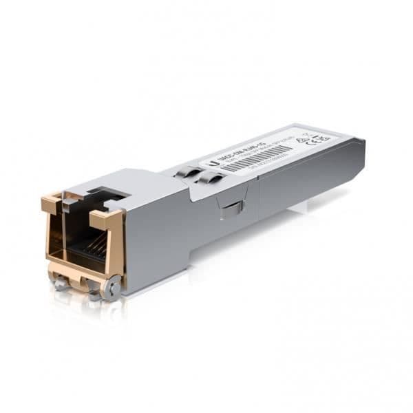 UFIBER Transceiver Conversor SFP till RJ45 SFP-modul - UBIQUITI - UACC-CM-RJ45-1G - Koppar - RJ-45 - Vit - Grå