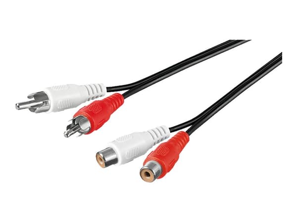 goobay - Lydforlengelseskabel - RCA x 2 hunn til RCA x 2 hann - 1.5 m