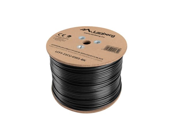 Lanberg LCF5-21CU-0305-BK networking cable 305 m Cat5e F/UTP (FTP) Black