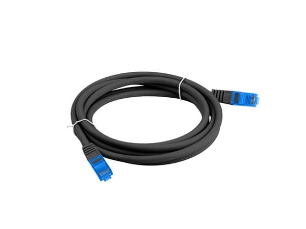 LANBERG PATCHCORD S/FTP CAT.6A 2M SVART LSZH