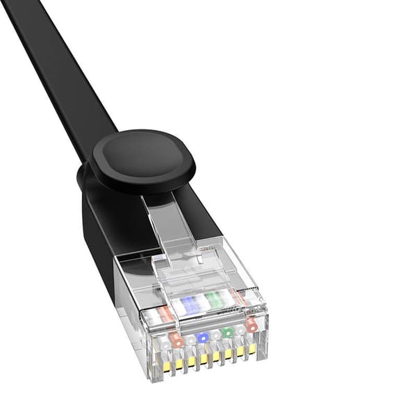 PATCH CORD UTP Baseus Cat6, fire din cupru, flat, viteza maxima 1 Gbps, PVC, 20m, negru "B00133205111-01" (timbru verde 0.18 lei) - 6932172637095