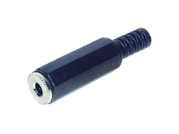 TRU COMPONENTS 1559797 Jack-stik 3,5 mm Kobling, lige Poltal: 3 Stereo Sort 1 stk