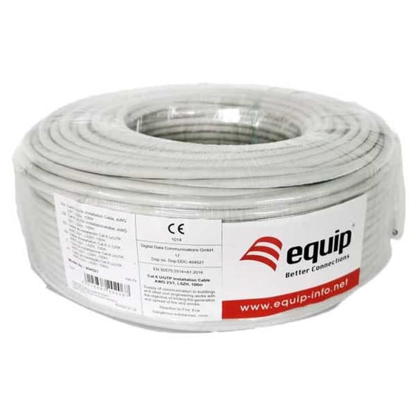Equip Halogenfri Spole Cat 6 F/utp 100 M Hvid