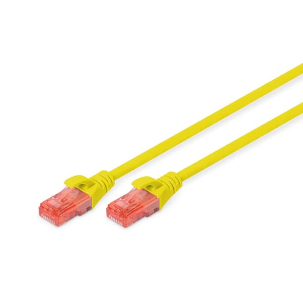 Nätkabel UTP Styv Kategori 6 Digitus by Assmann DK-1617-050/Y Gul 5 m