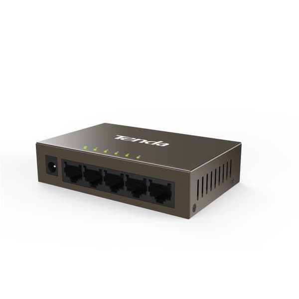 Nätverksswitch - TENDA - TEF1005D - 5 Ethernet-portar - Full duplex - 1 Gbit/s switchkapacitet Grå