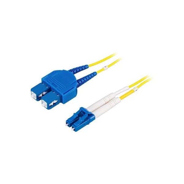 DELTACO fiberkabel LC - SC, duplex, singlemode, 1m
