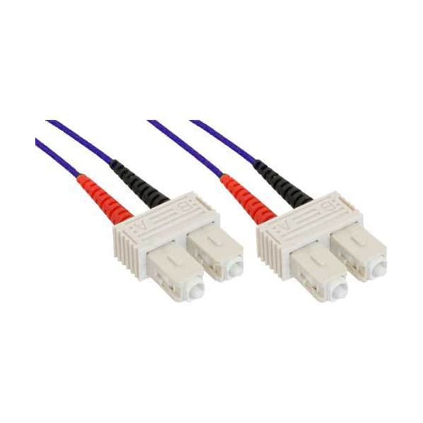 InLine SC-SC, multimode 50/125µm fiberkabel, längd 1 m