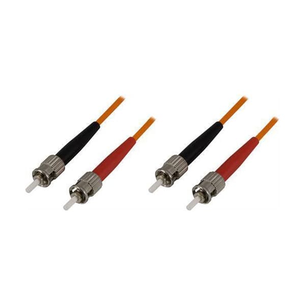Deltaco ST - ST, 62,5/125, OM1, duplex -fiberkabel, 0,5 m