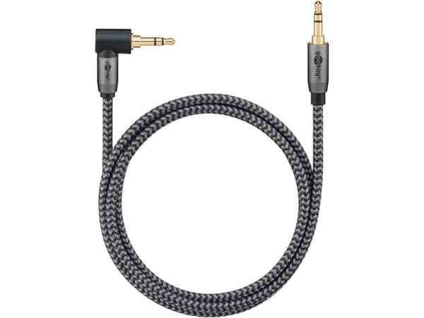 Goobay 65283, 3.5mm TRS, Hankjønn, 3.5mm TRS, Hankjønn, 5 m, Sort, Sølv
