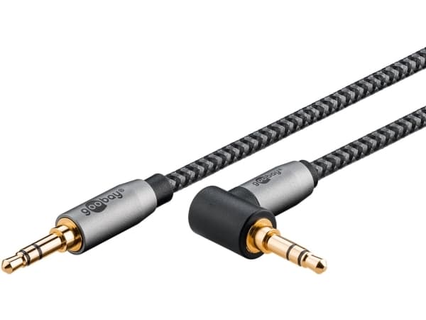 Goobay 65283, 3.5mm TRS, Hankjønn, 3.5mm TRS, Hankjønn, 5 m, Sort, Sølv