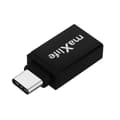 Miniatyrbild 1 av 4: Maxlife Ultrakompakt USB-A hona till USB-C hane-adapter Svart