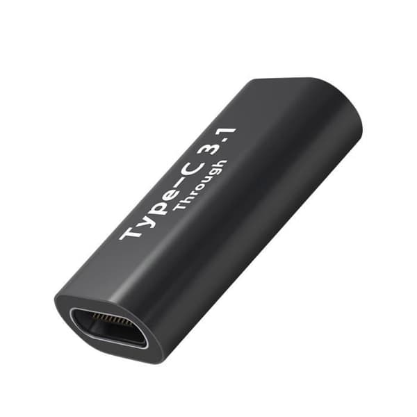 USB-C hona till USB-C hona förlängningsadapter Kompakt design Svart
