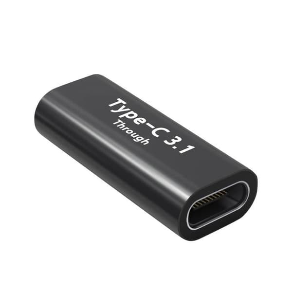 USB-C hona till USB-C hona förlängningsadapter Kompakt design Svart