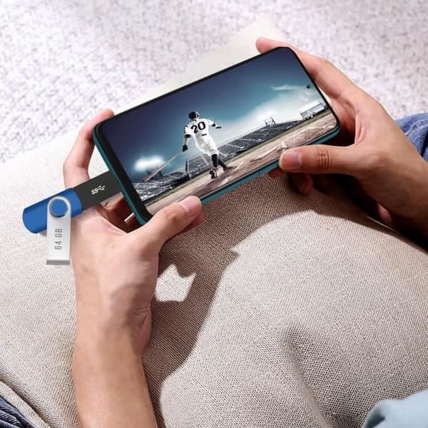Ultrakompakt USB-A hona till USB-C hane-adapter Svart