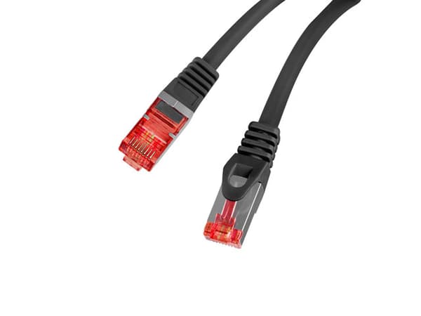 LANBERG Patchcord cat.6 FTP LSZH CU 10m black Fluke passed