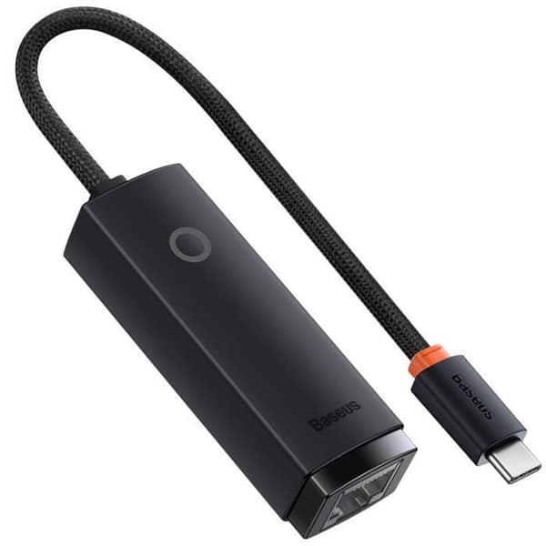 Baseus 1000 Mbps USB-C till RJ45 Ethernet-adapter - Svart - Plug and Play - Hög hastighet