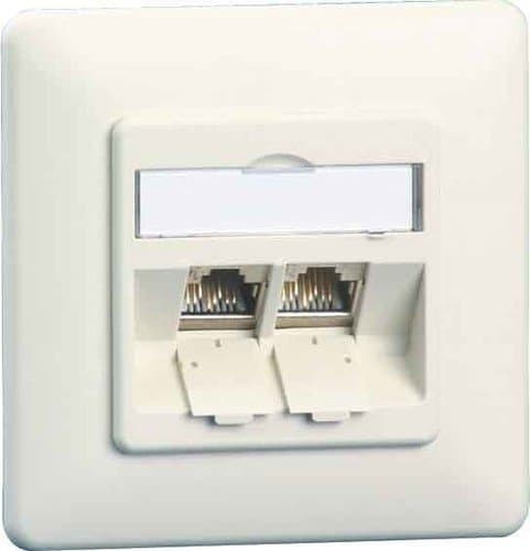 METZ CONNECT 130B11D21002-E fatning 2 x RJ-45 hvid (130B11D21002E90)