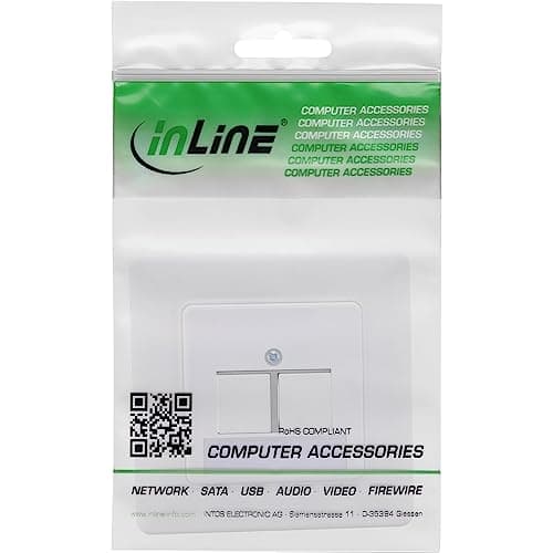 InLine® rammesæt til 2X RJ45 indsats, Keystone SNAP-In, hvid RAL9010
