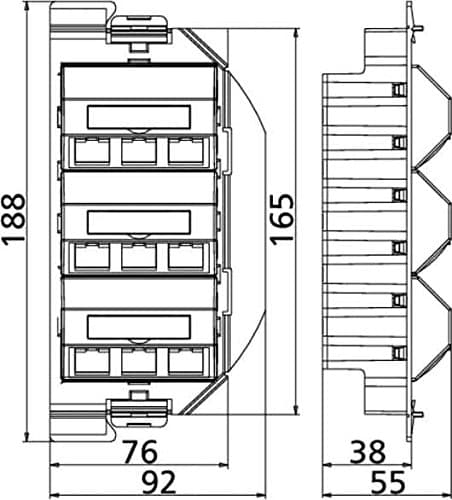 BTR NETCOM 130B11S60301-E RJ-45 perleeffekt - hvid fatning (130B11S60301-E)