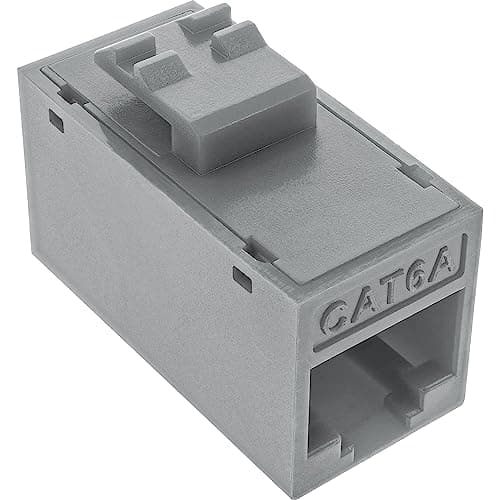 Pakke med 8 InLine® Keystone RJ45 fatning/fatning, uskærmet, Cat.6A, grå