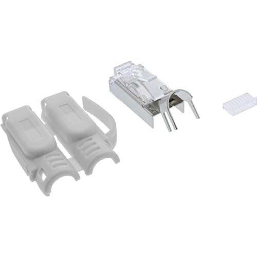 InLine® crimpprop Cat.6A RJ45 skærmet, 3-delt med knækbeskyttelse og gevindhjælp