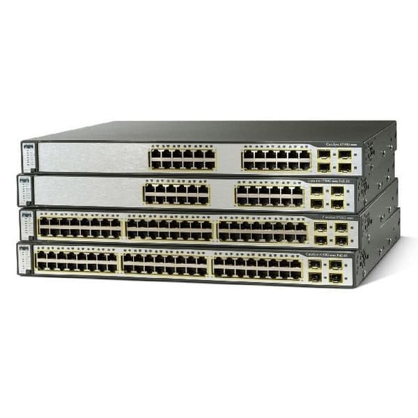Cisco CATALYST 3750 12SFP Switch - Flödeskontroll - Layer 3 switching - Gigabit Ethernet- USED