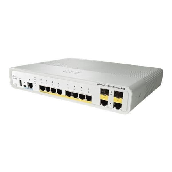 Cisco Catalyst Compact 3560CG-8PC-S Switch - Managed - 8 x 10/100/1000 + 2 x delad SFP- USED Vit
