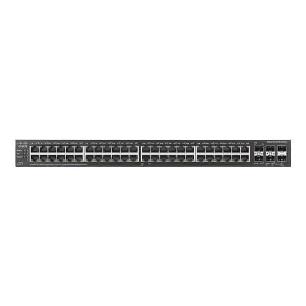 Switch - CISCO - SG500X-48-K9-G5 - 48 portar RJ45 - 10 Gbit/s - Hanterad- REFURBISHED Svart