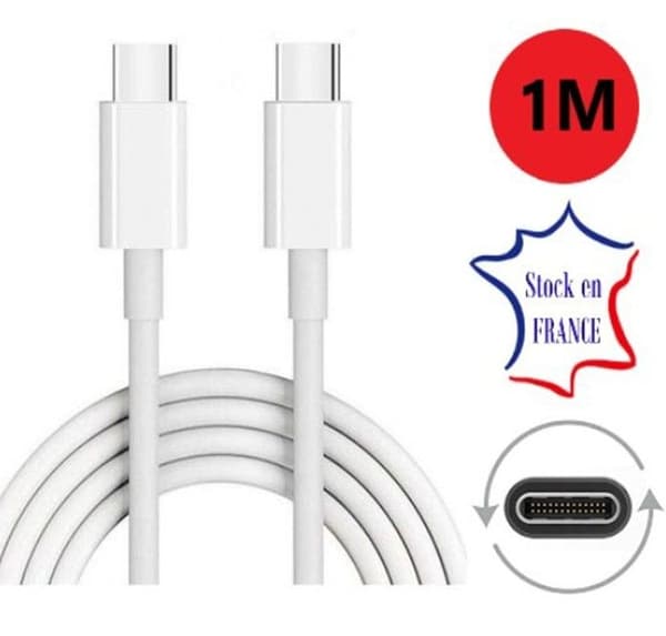 USB Typ C till Typ C-kabel - 1 meter för Blackview J8L Snabbladdning - Snabbladdnings-/synkroniseringskabel