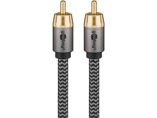 Goobay 65296, RCA, Hankjønn, RCA, Hankjønn, 5 m, Sølv, Sort