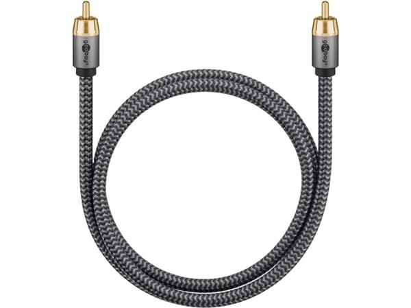Goobay 65296, RCA, Hankjønn, RCA, Hankjønn, 5 m, Sølv, Sort