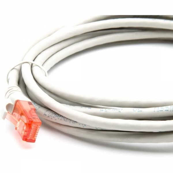 Ethernet nätverkskabel RJ45 CAT 6 U/UTP Vit 3m Gigabit LAN dator spelkonsol