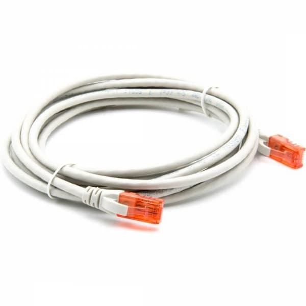 Ethernet nätverkskabel RJ45 CAT 6 U/UTP Vit 3m Gigabit LAN dator spelkonsol