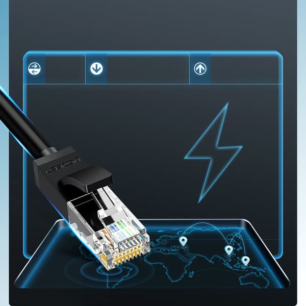 Patchcord-kaapeli Ethernet-verkkokaapeli RJ45 Cat 6 UTP 1000Mbps 5m