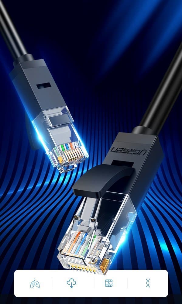 Patchcord-kaapeli Ethernet-verkkokaapeli RJ45 Cat 6 UTP 1000Mbps 5m