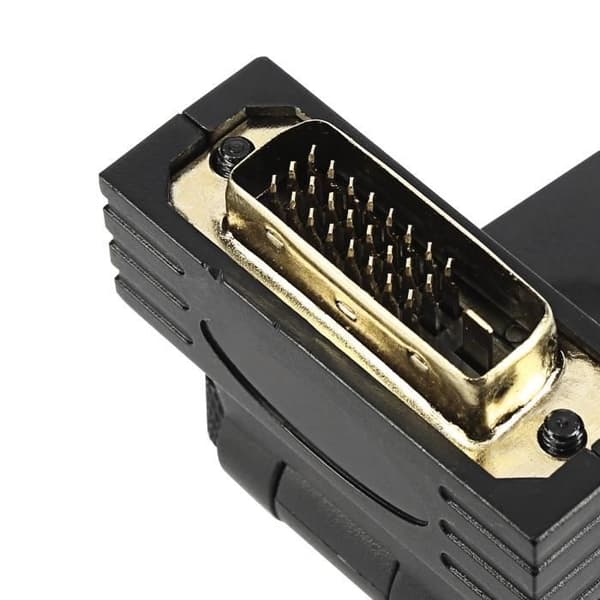 HDMI hona till DVI hane-adapter Vinklad och 360° roterbar design guldpläterad