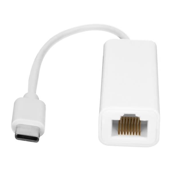 Vit RJ45 Ethernet-adapter för Windows och Macbook-datorer, 1000 Mbps