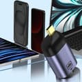 Miniatyrbild 4 av 4: USB-C till Ethernet-adapter - AVIZAR - 100 Mbps hastighet - Kompakt design - Mörkgrå