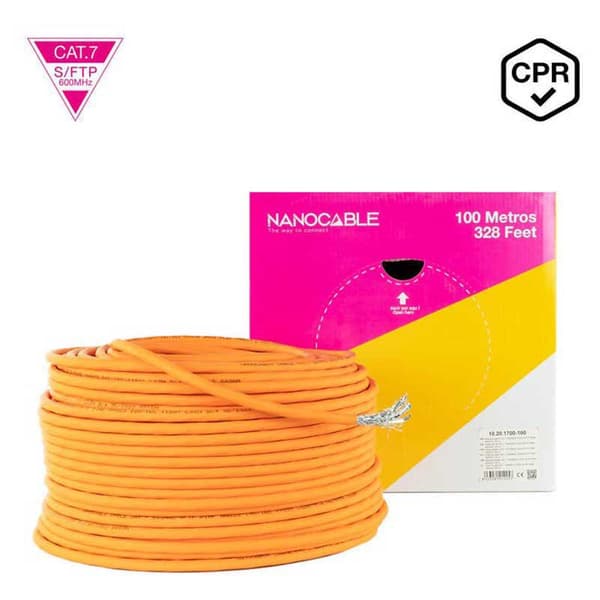 Nanocable Sftp Pimf Awg23 Cat7-rulle Netværkskabel 100 M Transparent