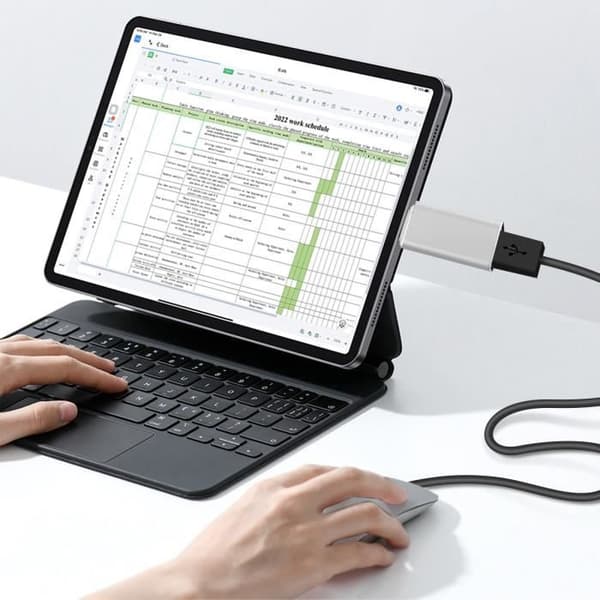 OTG Adapter USB Hona till USB-C Hane Compact Sync Silver