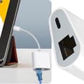 Miniatyrbild 3 av 4: Lightning till Ethernet-adapter - Vit - 10/100LAN - Ethernet - Plug and Play - Kompakt design