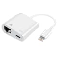 Miniatyrbild 1 av 4: Lightning till Ethernet-adapter - Vit - 10/100LAN - Ethernet - Plug and Play - Kompakt design