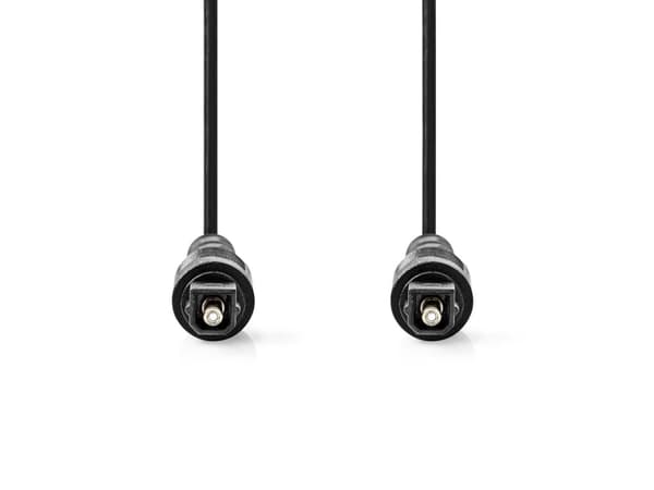 Nedis optinen audiokaapeli - Toslink uros | Toslink uros | 1.00 m | Pyöreä | PVC | Musta | Label | Musta | Label