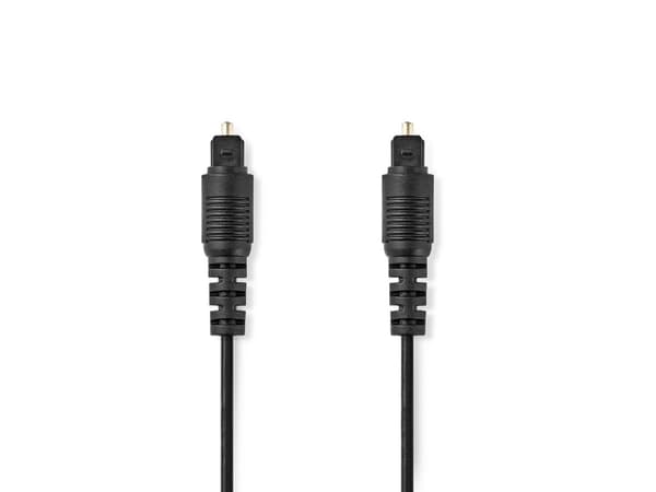 Nedis optinen audiokaapeli - Toslink uros | Toslink uros | 1.00 m | Pyöreä | PVC | Musta | Label | Musta | Label