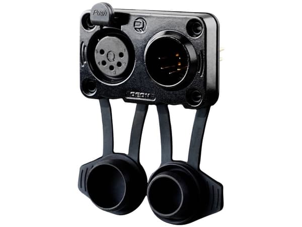 Rean AV RRX5MF-Z-012-0 XLR-stik Stik, indbygning, Tilslutning, indbygning Poltal: 5 Sort 100 stk