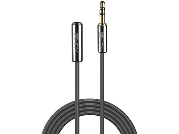 Lindy 35326, 3.5mm, Hankjønn, 3.5mm, Hunkjønn, 0,5 m, Antrasitt