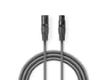 Miniatyrbild 1 av 4: Nedis COTH15012GY15, XLR (3-pin), Hankoppling, XLR (3-pin), Honkoppling, 1,5 m, Grå