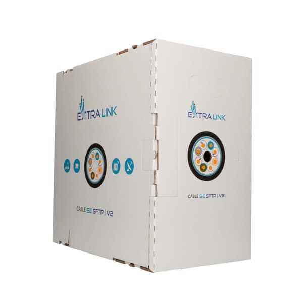 Extralink CAT5E SFTP (SF/UTP) V2 Ekstern | Parsnoet netværkskabel | 305 mio